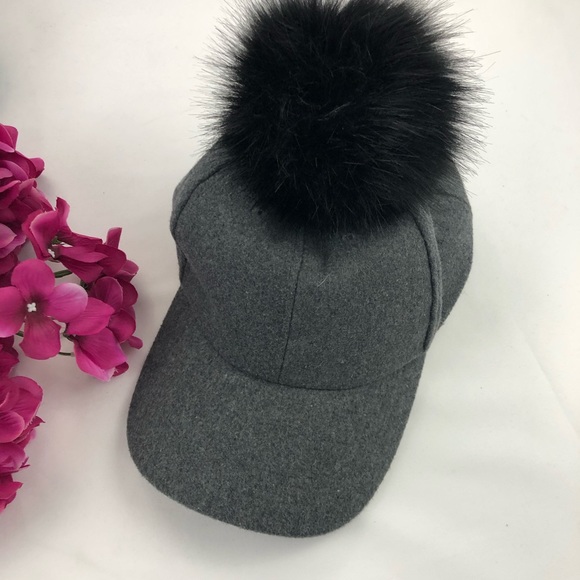New Look Accessories - NWT Ladies Gray and Black Pom Baseball Cap